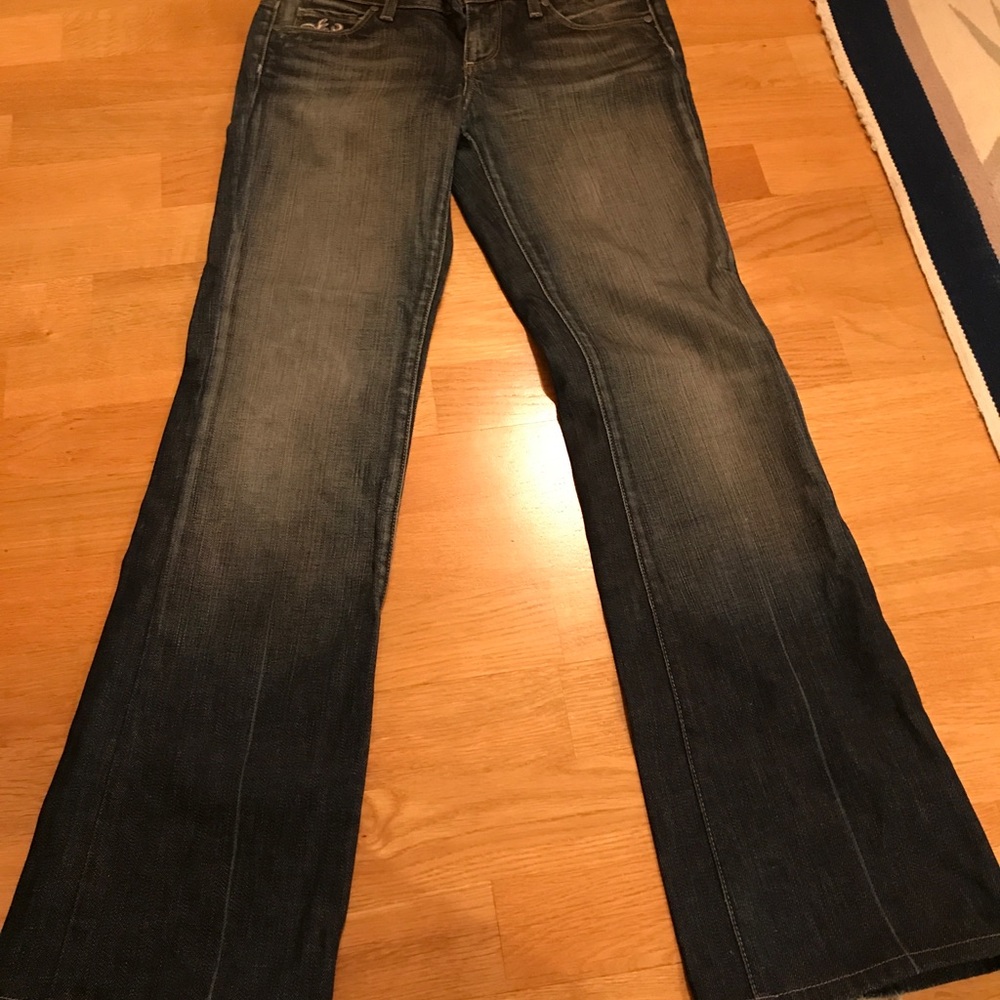Paige low rise, boot cut jeans